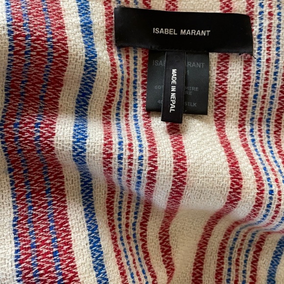 Isabel Marant Striped Cashmere and Silk Scarf. - Picture 2 of 5